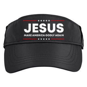 Jesus Make America Godly Again Patriotic Christian Faith USA Adult Drive Performance Visor