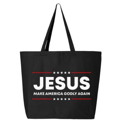 Jesus Make America Godly Again Patriotic Christian Faith USA 25L Jumbo Tote