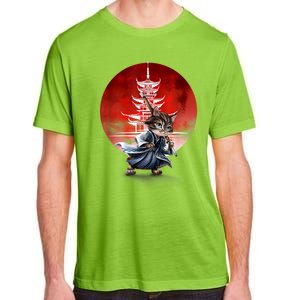 Japanese Martial Art Warrior Kendo Cat Adult ChromaSoft Performance T-Shirt