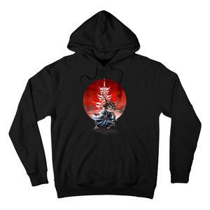 Japanese Martial Art Warrior Kendo Cat Hoodie