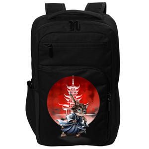 Japanese Martial Art Warrior Kendo Cat Impact Tech Backpack