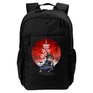 Japanese Martial Art Warrior Kendo Cat Daily Commute Backpack