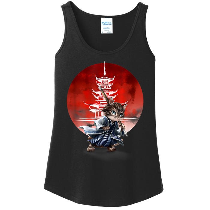 Japanese Martial Art Warrior Kendo Cat Ladies Essential Tank