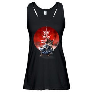 Japanese Martial Art Warrior Kendo Cat Ladies Essential Flowy Tank