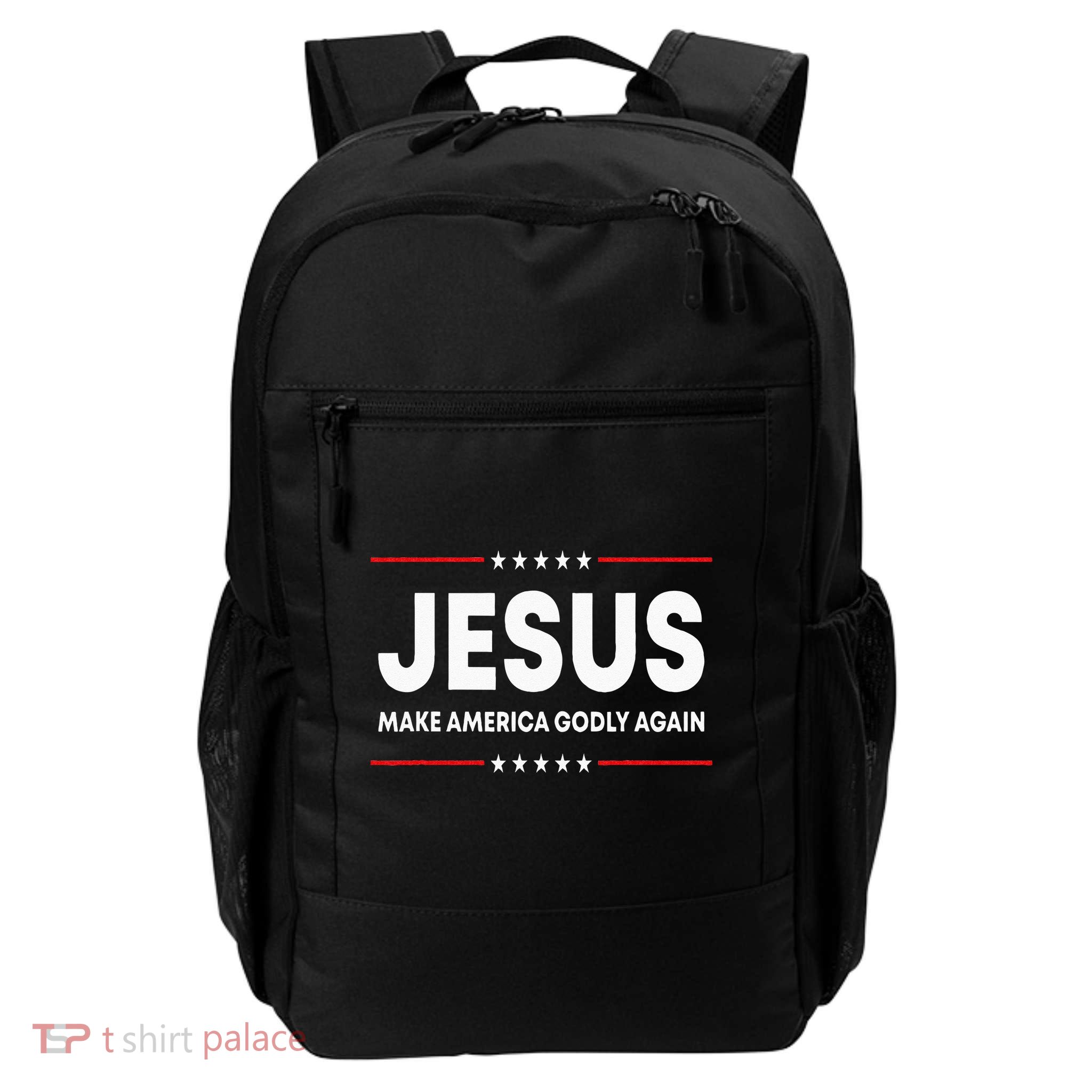 Jesus Make America Godly Again Patriotic Christian Faith USA Backpack
