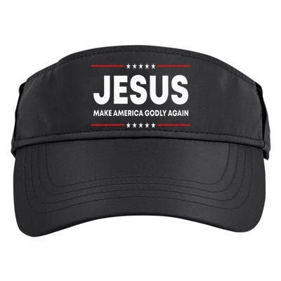 Jesus Make America Godly Again Patriotic Christian Faith USA Adult Drive Performance Visor