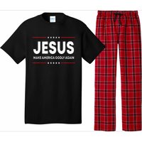 Jesus Make America Godly Again Patriotic Christian Faith USA Pajama Set