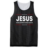 Jesus Make America Godly Again Patriotic Christian Faith USA Mesh Reversible Basketball Jersey Tank