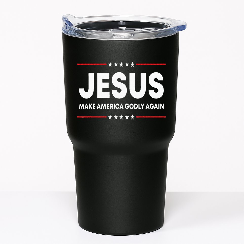 Jesus Make America Godly Again Patriotic Christian Faith USA Tumbler