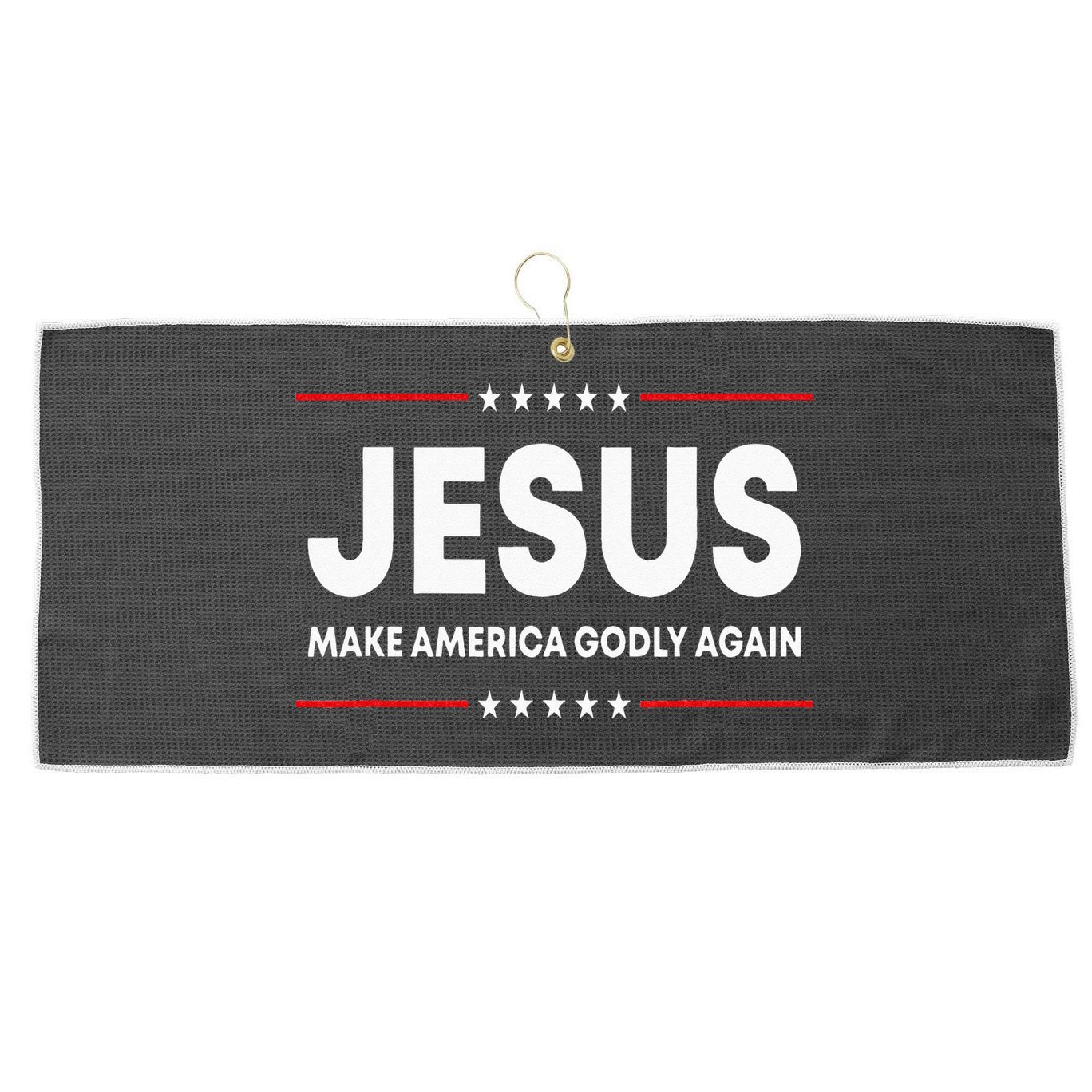 Jesus Make America Godly Again Patriotic Christian Faith USA Large Microfiber Waffle Golf Towel