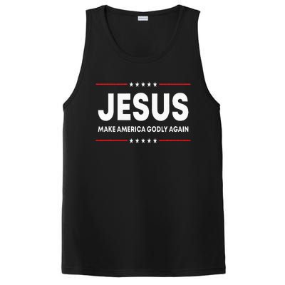 Jesus Make America Godly Again Patriotic Christian Faith USA PosiCharge Competitor Tank