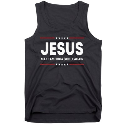 Jesus Make America Godly Again Patriotic Christian Faith USA Tank Top