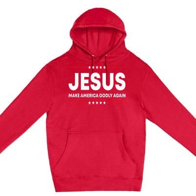 Jesus Make America Godly Again Patriotic Christian Faith USA Premium Pullover Hoodie