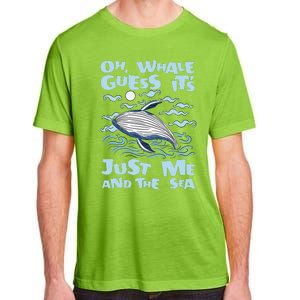 Just Me And The Sea Blue Beluga Cetacea Whale Watching Adult ChromaSoft Performance T-Shirt