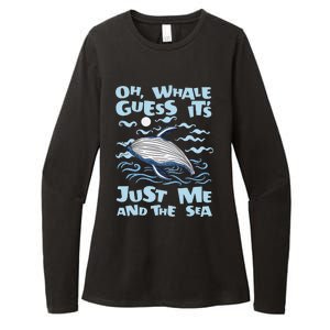 Just Me And The Sea Blue Beluga Cetacea Whale Watching Womens CVC Long Sleeve Shirt