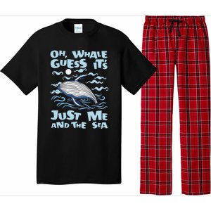 Just Me And The Sea Blue Beluga Cetacea Whale Watching Pajama Set