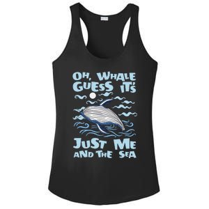 Just Me And The Sea Blue Beluga Cetacea Whale Watching Ladies PosiCharge Competitor Racerback Tank