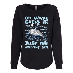 Just Me And The Sea Blue Beluga Cetacea Whale Watching Womens California Wash Sweatshirt