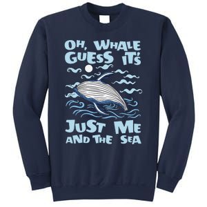 Just Me And The Sea Blue Beluga Cetacea Whale Watching Sweatshirt