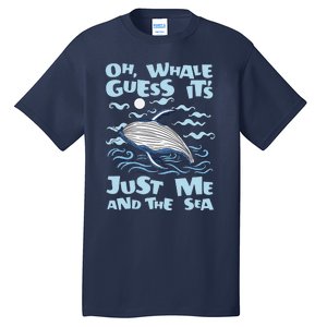 Just Me And The Sea Blue Beluga Cetacea Whale Watching Tall T-Shirt