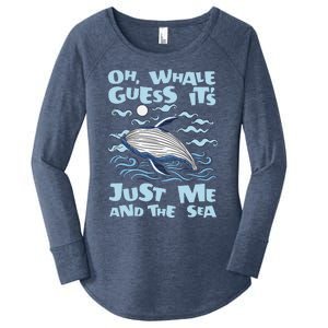 Just Me And The Sea Blue Beluga Cetacea Whale Watching Women's Perfect Tri Tunic Long Sleeve Shirt