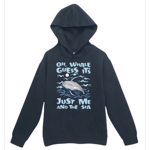 Just Me And The Sea Blue Beluga Cetacea Whale Watching Urban Pullover Hoodie