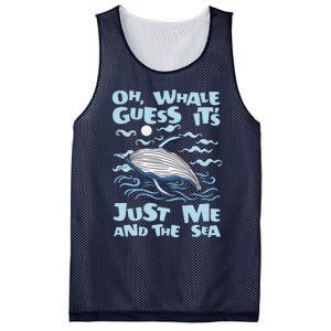 Just Me And The Sea Blue Beluga Cetacea Whale Watching Mesh Reversible Basketball Jersey Tank