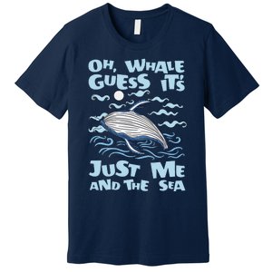 Just Me And The Sea Blue Beluga Cetacea Whale Watching Premium T-Shirt