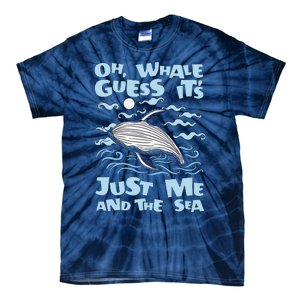 Just Me And The Sea Blue Beluga Cetacea Whale Watching Tie-Dye T-Shirt