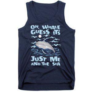 Just Me And The Sea Blue Beluga Cetacea Whale Watching Tank Top