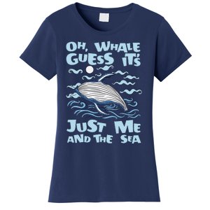 Just Me And The Sea Blue Beluga Cetacea Whale Watching Women's T-Shirt