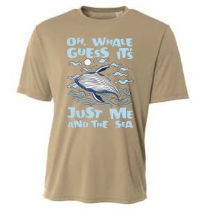 Just Me And The Sea Blue Beluga Cetacea Whale Watching Cooling Performance Crew T-Shirt