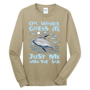 Just Me And The Sea Blue Beluga Cetacea Whale Watching Tall Long Sleeve T-Shirt