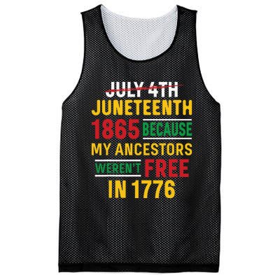 Juneteenth My Ancestors Weren't Free July 4th Mesh Reversible Basketball Jersey Tank