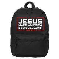 Jesus Make America Believe Again 2024 16 in Basic Backpack