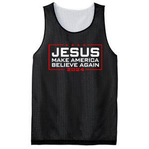 Jesus Make America Believe Again 2024 Mesh Reversible Basketball Jersey Tank