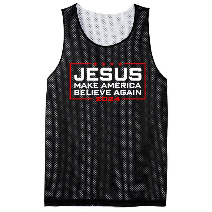 Jesus Make America Believe Again 2024 Mesh Reversible Basketball Jersey Tank