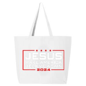 Jesus Make America Believe Again 2024 25L Jumbo Tote