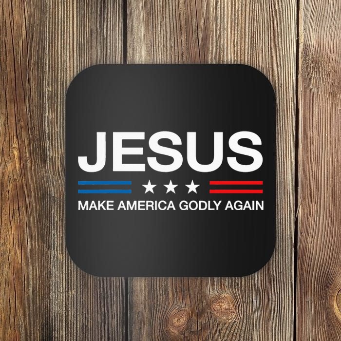 Jesus Make America Godly Again Christian Patriot God Faith Coaster