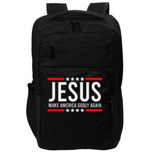 Jesus Make America Godly Again Patriotic Christian Impact Tech Backpack