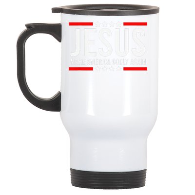 Jesus Make America Godly Again Patriotic Christian Stainless Steel Travel Mug