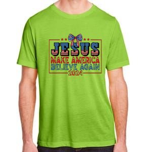 Jesus Make America Believe Again 2024 Election Usa Adult ChromaSoft Performance T-Shirt