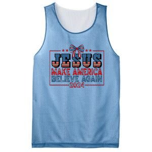 Jesus Make America Believe Again 2024 Election Usa Mesh Reversible Basketball Jersey Tank