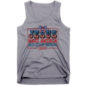 Jesus Make America Believe Again 2024 Election Usa Tank Top