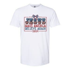 Jesus Make America Believe Again 2024 Softstyle CVC T-Shirt