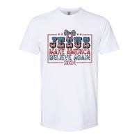 Jesus Make America Believe Again 2024 Softstyle CVC T-Shirt