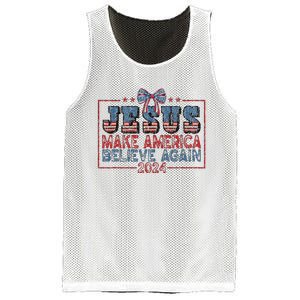 Jesus Make America Believe Again 2024 Mesh Reversible Basketball Jersey Tank