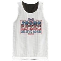 Jesus Make America Believe Again 2024 Mesh Reversible Basketball Jersey Tank