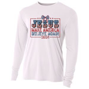 Jesus Make America Believe Again 2024 Cooling Performance Long Sleeve Crew