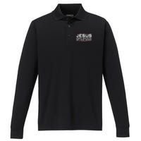 Jesus Make America Believe Again 2024 Performance Long Sleeve Polo